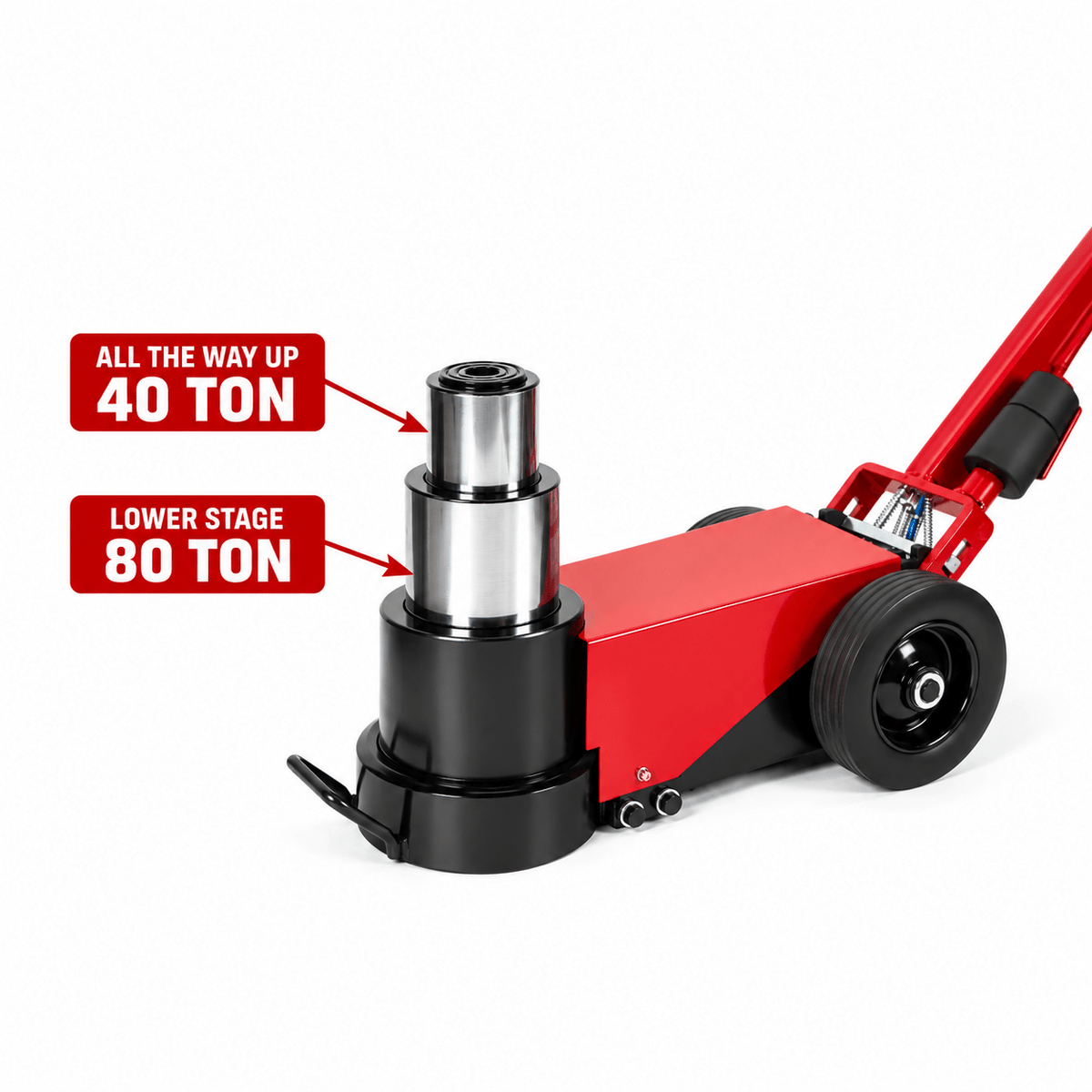 80/40 Ton Air Hydraulic Jack Heavy Duty - JR AIR TOOLS