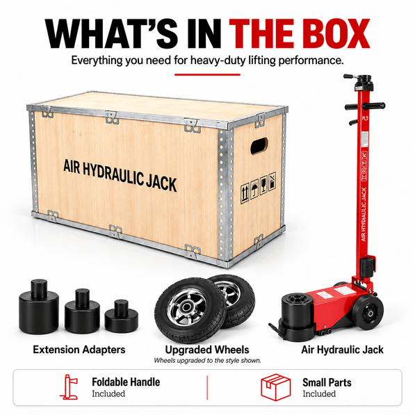 80/40 Ton Air Hydraulic Jack Heavy Duty - JR AIR TOOLS