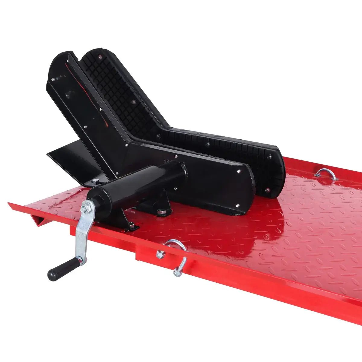 Air/Hydraulic Motorcycle Lift Table 1,200 lbs. + Manual Foot Pad - JR AIR TOOLS