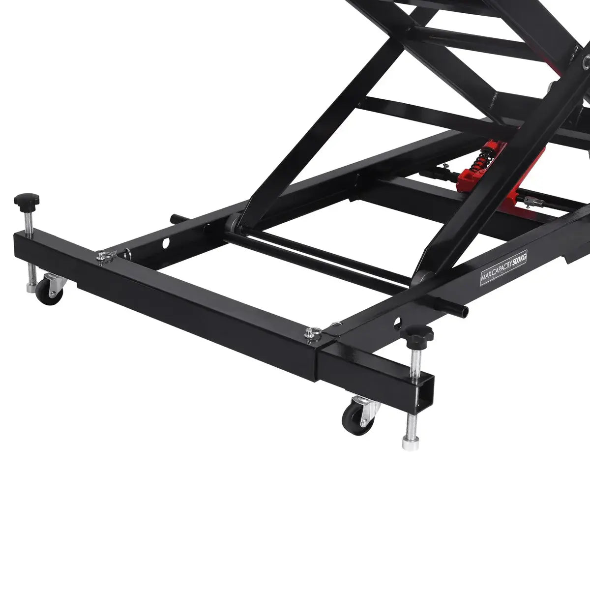 Air/Hydraulic Motorcycle Lift Table 1,200 lbs. + Manual Foot Pad JR AIR TOOLS